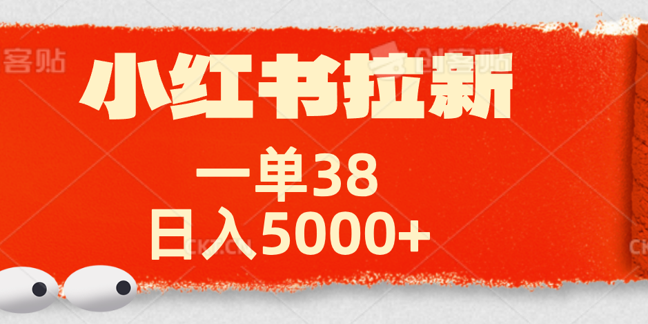 小红书拉新项目，一单38元！日入5000+【揭秘】-荔枝网络