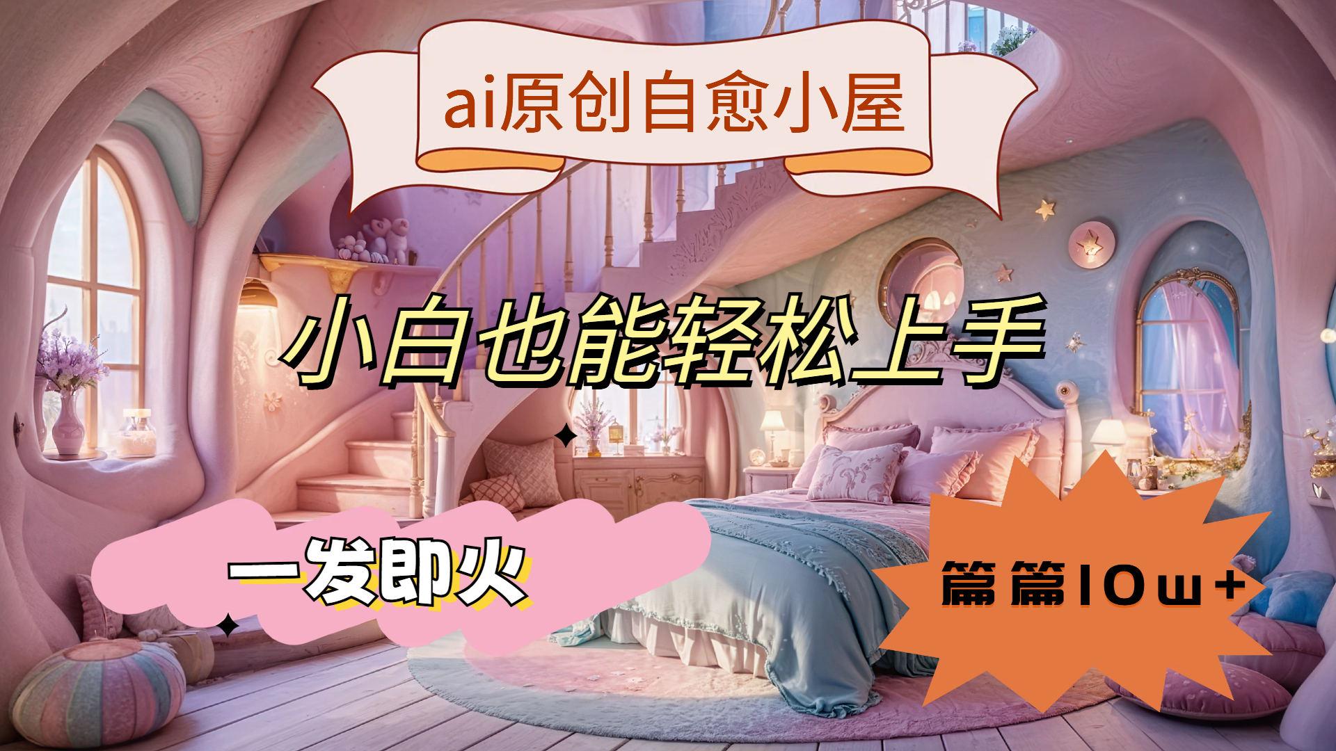 ai原创治愈小屋，小白也能轻松上手，一发即火，篇篇10w+-荔枝网络