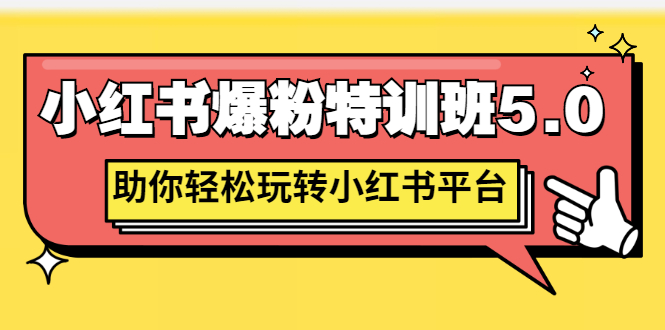 【副业项目3154期】小红书爆粉特训班5.0，助你轻松玩转小红书平台价值1380元-荔枝网络