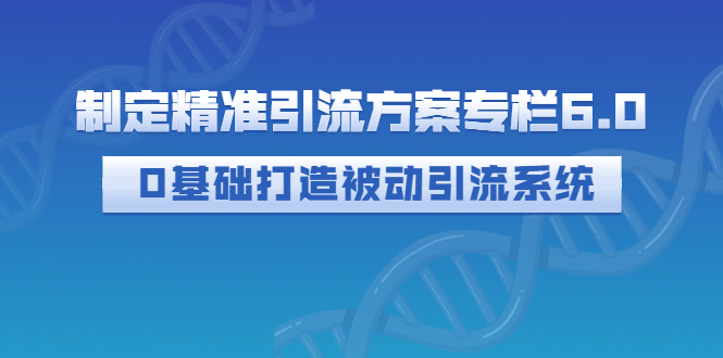 【副业项目3283期】制定精准引流方案专栏6.0：（如何0基础打造被动引流系统，价值1380元）-荔枝网络