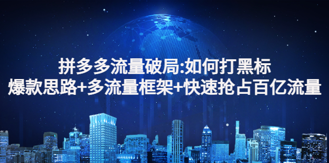 【副业项目3326期】拼多多快速抢占百亿流量的爆款思路（拼多多如何打黑标）-荔枝网络
