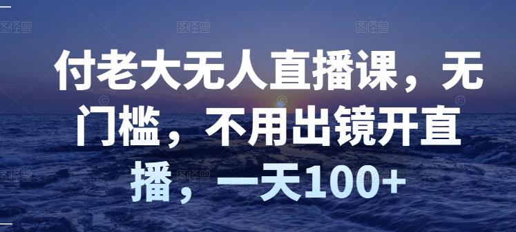 【副业项目3383期】日赚100的无人直播课（不露脸直播怎么赚钱）-荔枝网络