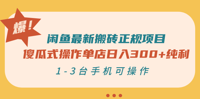 【副业项目3413期】闲鱼最新搬砖正规赚钱项目（手机上赚钱的副业）-荔枝网络