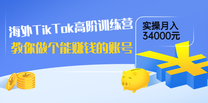 【副业项目4025期】海外TikTok高阶训练营：教你做个能赚钱的账号，实操月入34000元-荔枝网络