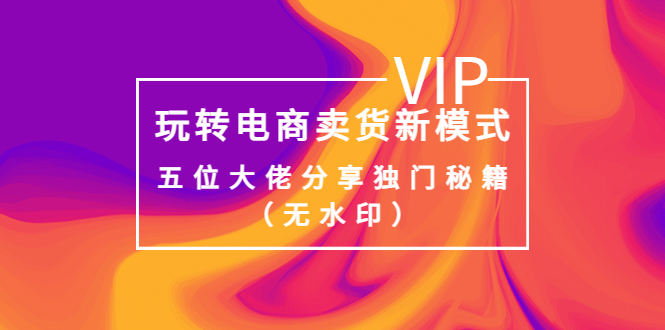 【副业项目4064期】玩转电商卖货新模式，五位大佬分享独门秘籍（无水印）-荔枝网络