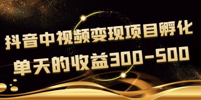 【副业项目4157期】黄岛主《抖音中视频变现项目孵化》单天的收益300-500 操作简单粗暴-荔枝网络
