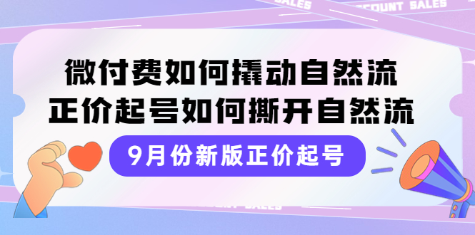 【副业项目4185期】新版正价起号，微付费如何撬动自然流，正价起号如何撕开自然流-荔枝网络