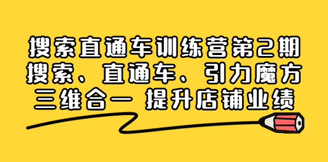 【副业项目4206期】搜索直通车训练营第2期：搜索、直通车、引力魔方三维合一 提升店铺业绩-荔枝网络