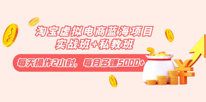 【副业项目4366期】淘宝虚拟电商蓝海项目实战班+私教班：每天操作2小时，每月多赚5000+-荔枝网络