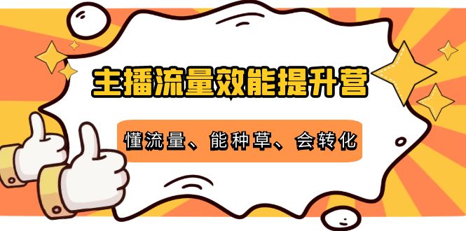 【副业项目4373期】主播流量效能提升营：懂流量、能种草、会转化，清晰明确方法规则-荔枝网络