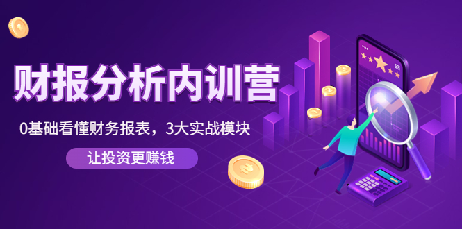 【副业项目4401期】《财报分析内训营》0基础看懂财务报表，3大应用实战模块，让投资更赚钱-荔枝网络