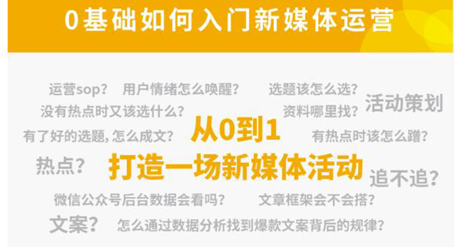 【副业项目4569期】新媒体运营系列课：课程零基础入门，解锁高薪职业必备的四项技能-荔枝网络