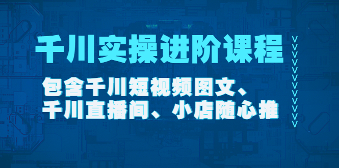 【副业项目4525期】千川实操进阶课程（11月更新）包含千川短视频图文、千川直播间、小店随心推-荔枝网络