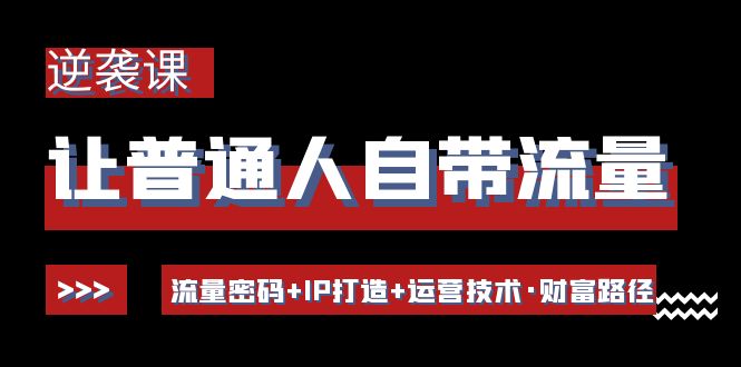 【副业项目4534期】让普通人自带流量的逆袭课：流量密码+IP打造+运营技术·财富路径-荔枝网络