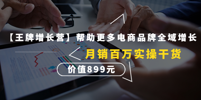 【副业项目4547期】【王牌增长营】帮助更多电商品牌全域增长，月销百万实操干货，价值899元-荔枝网络