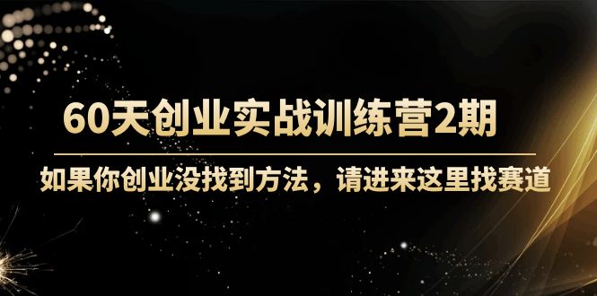 【副业项目4485期】60天创业实战训练营2期：如果你创业没找到方法，进来这里找赛道-价值3000元-荔枝网络