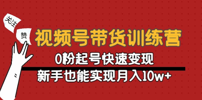【副业项目4705期】视频号带货训练营：0粉起号快速变现，新手也能实现月入10w+-荔枝网络