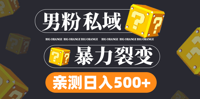 【副业项目5085期】男粉私域项目：亲测男粉裂变日入500+-荔枝网络