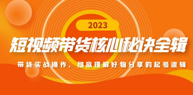 【副业项目5104期】短视频带货核心秘诀全辑：带货实战操作，彻底理解好物分享的起号逻辑-荔枝网络