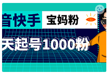 【副业项目5035期】抖音快手三天起号涨粉1000宝妈粉丝的核心方法【详细玩法教程】-荔枝网络