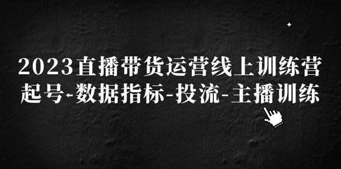 【副业项目5282期】2023直播带货运营线上训练营，起号-数据指标-投流-主播训练-荔枝网络