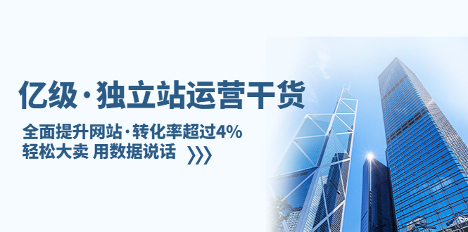 【副业项目5408期】亿级·独立站运营干货：全面提升网站·转化率超过4%，轻松大卖 用数据说话-荔枝网络