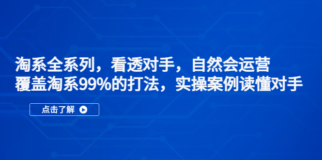 【副业项目5366期】淘系全系列，看透对手，自然会运营，覆盖淘系99%·打法，实操案例读懂对手-荔枝网络