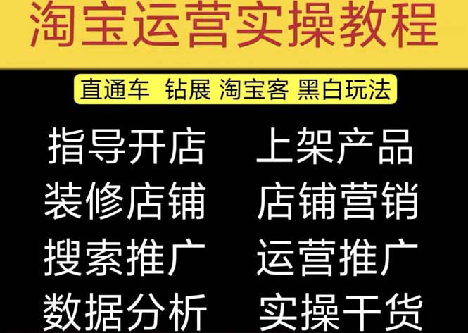 【副业项目5247期】2023淘宝开店教程0基础到高级全套视频网店电商运营培训教学课程(2月更新)-荔枝网络