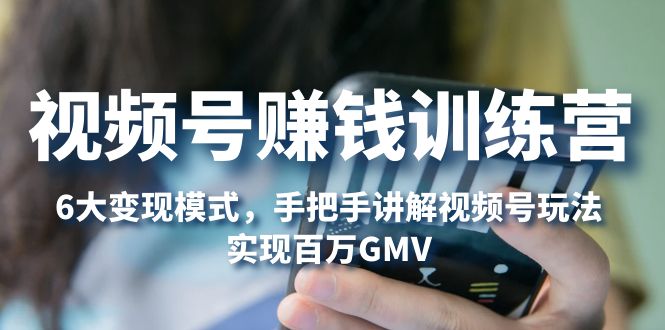 【副业项目5296期】视频号赚钱训练营：6大变现模式，对平台的各项功能详细讲解，实现百万GMV-荔枝网络