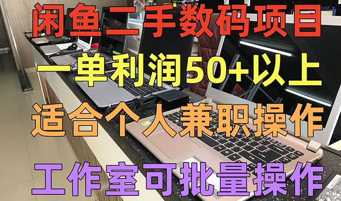 【副业项目5404期】闲鱼二手数码项目，个人副业低保收入一单50+以上，工作室批量放大操作-荔枝网络