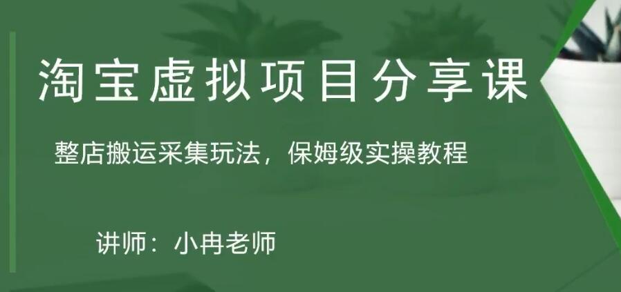 【副业项目5253期】淘宝虚拟整店搬运采集玩法分享课：整店搬运采集玩法，保姆级实操教程-荔枝网络