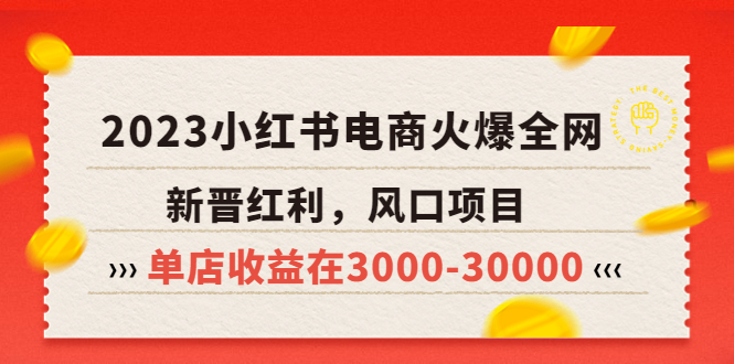 【副业项目5874期】2023小红书电商火爆全网，新晋红利，风口项目，单店收益在3000-30000-荔枝网络