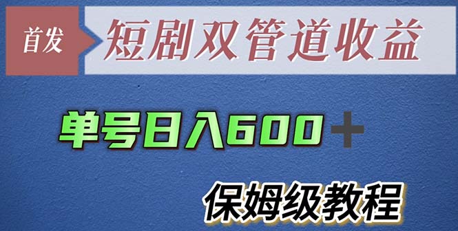 【副业项目5884期】单号日入600+最新短剧双管道收益【详细教程】-荔枝网络