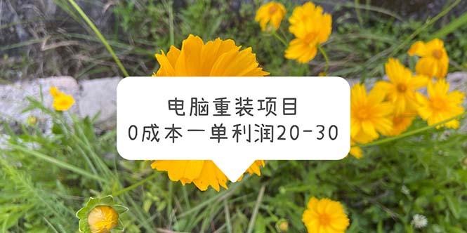【副业项目5910期】电脑系统重装项目，0成本一单利润20-30-荔枝网络