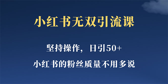 【副业项目5739期】小红书无双课一天引50+女粉，不用做视频发视频，小白也很容易上手拿到结果-荔枝网络