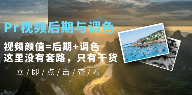 【副业项目5705期】Pr视频后期与调色，视频颜值=后期+调色，这里没有套路，只有干货-荔枝网络