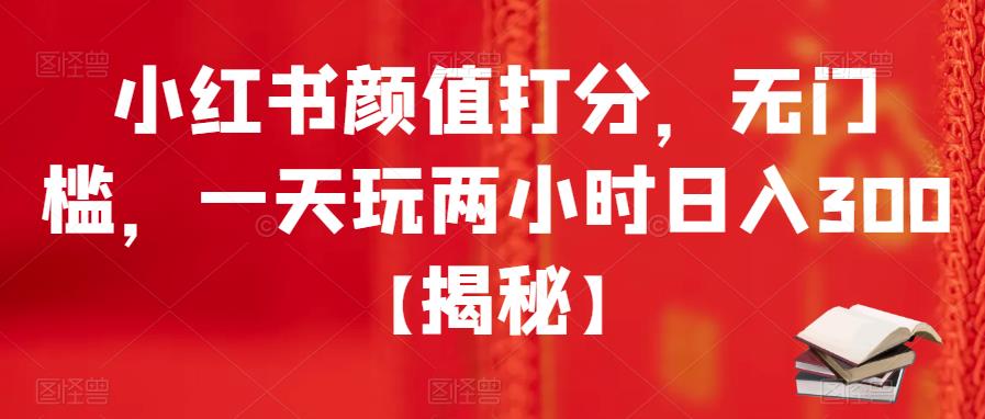 【副业项目6209期】小红书颜值打分，无门槛，一天玩两小时日入300+【揭秘】-荔枝网络
