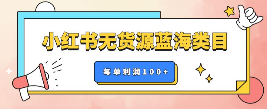【副业项目6222期】小红书无货源做蓝海类目【每单利润50-200+】，单月轻松过万【揭秘】-荔枝网络