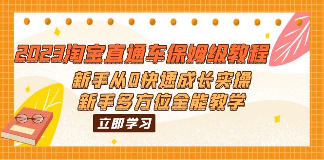 【副业项目6346期】2023淘宝直通车保姆级教程：新手从0快速成长实操，新手多方位全能教学-荔枝网络