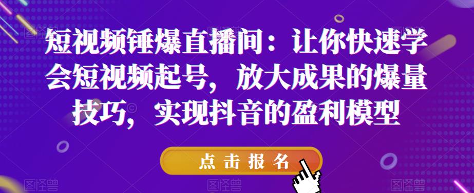 【副业项目6319期】让你快速学会短视频起号，放大成果的爆量技巧，实现抖音的盈利模型-荔枝网络