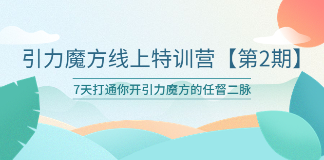 【副业项目6021期】引力魔方线上特训营【第二期】五月新课，7天打通你开引力魔方的任督二脉-荔枝网络
