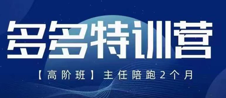 【副业项目6086期】纪主任·5月最新多多特训营高阶班，玩法落地实操，多多全掌握-荔枝网络