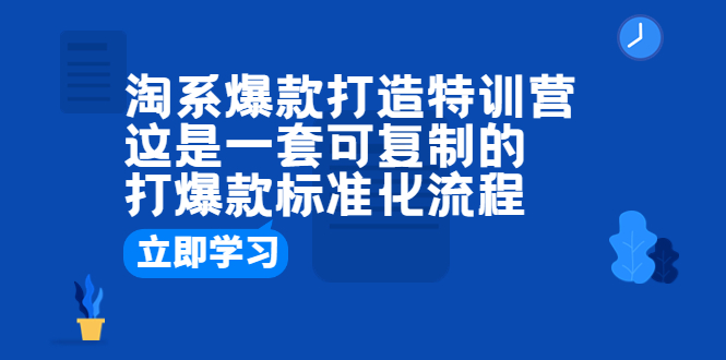 【副业项目6602期】淘系爆款打造特训营:这是一套可复制的打爆款标准化流程-荔枝网络