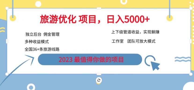 【副业项目6884期】旅游项目最新模式,独立后台+全国35+线路,日入5000+【揭秘】-荔枝网络