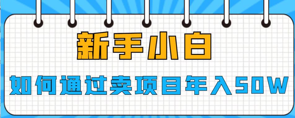 【副业项目6774期】新手小白如何通过卖项目年入50W【揭秘】-荔枝网络