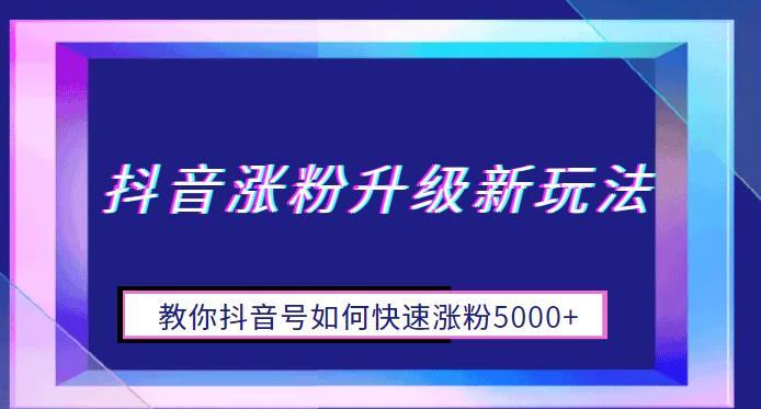 【副业项目6678期】抖音涨粉升级新玩法，教你抖音号如何快速涨粉5000+【揭秘】-荔枝网络