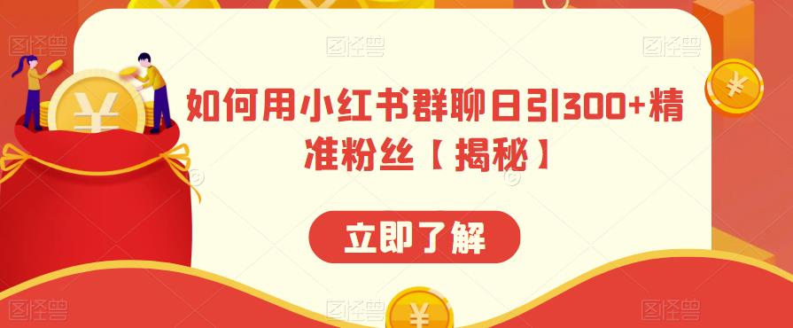 【副业项目6389期】如何用小红书群聊日引300+精准粉丝【揭秘】-荔枝网络