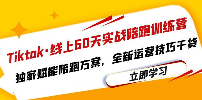 【副业项目6403期】Tiktok·线上60天实战陪跑训练营,独家赋能陪跑方案,全新运营技巧干货-荔枝网络