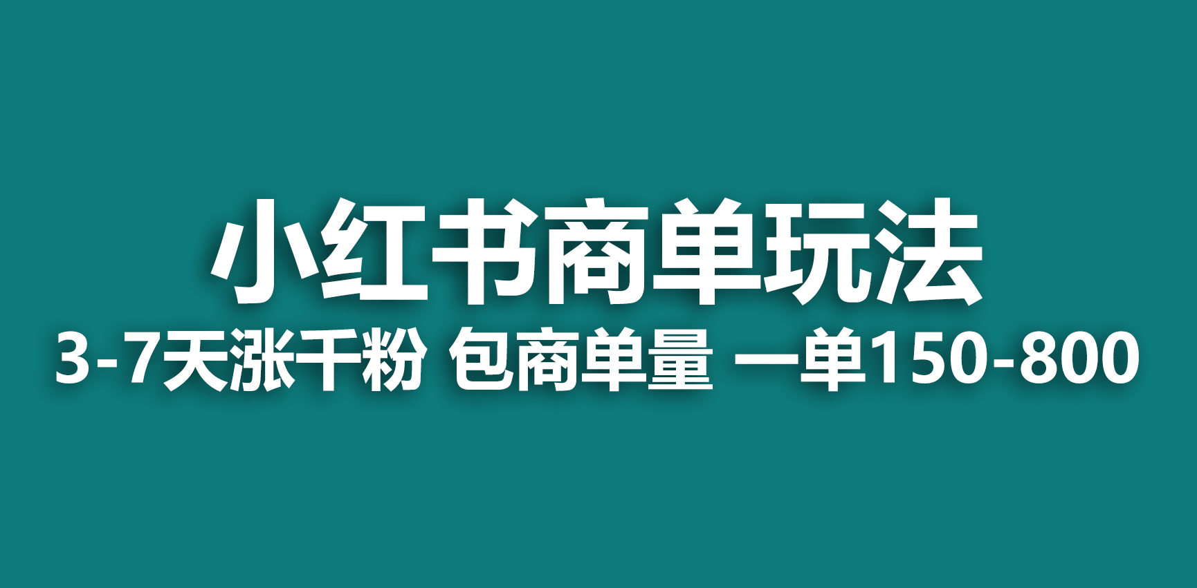【副业项目6987期】小红书商单玩法，一周破千粉，商单接到手软，一单150-800-荔枝网络