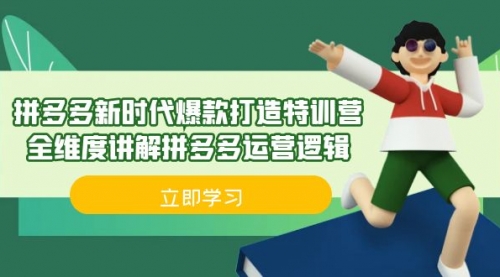 【副业项目7033期】拼多多·新时代爆款打造特训营，全维度讲解拼多多运营逻辑-荔枝网络